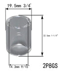 Clear glass cup dimensions for Pro Grade TIG Welding Torch Kit With Quartz Nozzle And Clear Glass Cups, Short Wedge Collet
