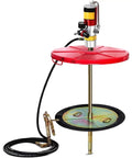 Air Powered Beefy Grease Pump For 55 Gallon Drums With 16 Ft Tubing And Drum Cap Pneumatic Grease Gun, metal construction