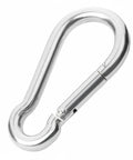 Stainless Steel Spring Snap Hook Heavy Duty Replacement Clip For Outdoor Gear And Hardware Corrosion Resistant 1.57 X 0.59 X 0.31 Inches Pack Of 1 Great For Camping, Hiking, And Gear Rigs, silver carabiner