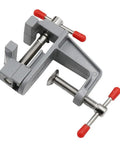 Grab N Go Portable Table Vise Clamp For Workbench Swivel Universal Vise Lightweight Compact Bench Tool with red handles