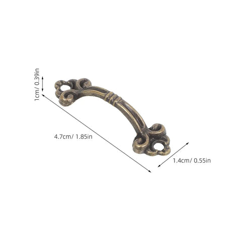 Retro Drawer Knobs Vintage Jewelry Box Pulls Metal Cabinet Handles Miniature Furniture Hardware For Home Decor And Craft Projects No Brainer Install With Smooth Burr Free Grips, dark brown alloy