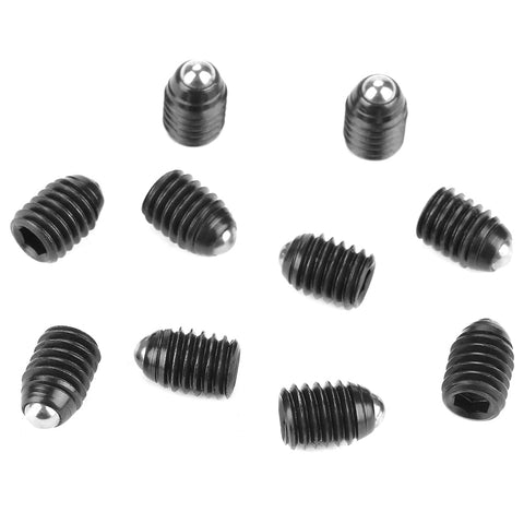 Premium M6 Carbon Steel Spring Plungers Rock Solid Ball Detent Screws Built Hardcore For Precision Clamping And Machine Fixtures Slick Operation 10 Piece Industrial Hardware Set shown from multiple angles.