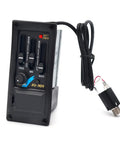Acoustic Guitar Pickup With 3 Band EQ 505R Preamp And Piezo Transducer, black finish with control knobs and wiring.
