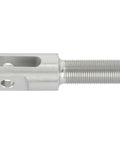Heavy Duty Steel Clevis With Right Hand Thread Designed For Suspension Linkage And Custom Fabrication Featuring A 3/8 Inch Slot And Pin Hole built tough for car suspension.
