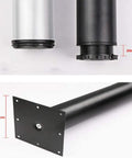 Heavy Duty Adjustable Furniture Legs Make Your Setup Rock Solid With Durable Steel Build showing silver and black steel legs and mount details.