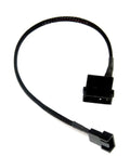 Two Pack Molex To 3 Pin PC Fan Adapter Cable 12V 4 Pin PWM To Molex Power Lead Connects 3 Pin Or 4 Pin Fans To Molex 10 Inch