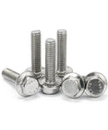 Heavy Duty M12 X 35mm Stainless Steel Hex Flange Bolt With Serrated Flange And Built Tough Grip For Easy Installation On Any Project Badass Fastener That Keeps Everything Tight And Secure, multiple angles displayed.