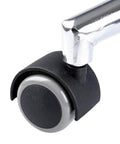 Close-up of Grey Inch Wheels Universal 10pcs Caster for Office Chair Furniture, featuring a plastic wheel and strong metal stem.