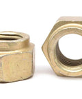 Top Shelf Heavy Duty 7 16 Inch 20 Fine Thread Grade 9 Collar Locknuts Bulk Pack 1500 Made In Usa showing two locknuts close-up.