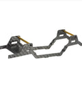 Dope RC Car Chassis Frame for TRX4M 1 18 Scale with LCG Carbon Fiber Build Upgrade Kit angled view showing design structure