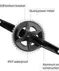 Rival AXS 12 Speed Power Meter Crankset with Aluminum Arms, 172.5mm, 48-35T Chainrings, 107 BCD, Black with Power Meter