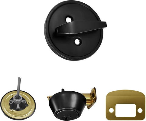 Components of Keyed Alike Front Door Lock Set With Deadbolt And Knob, Oil Bronze Finish, 5 Pack, Single Cylinder Exterior Door Hardware