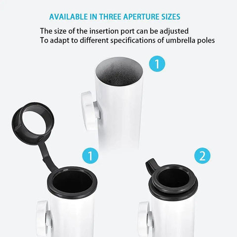 Super Tough Foldable Portable Beach Umbrella Stand Built For Sand And Grass As Patio Base Holder aperture sizes