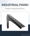 Heavy Duty Universal Shelf Brackets For Floating Vanities And Buffets Rock Solid Steel L Brackets with sleek matte black industrial finish
