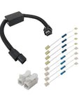 VCM Muzzler Harness Disable Kit Replacement for 68 to 120 Ohms Honda 3 Point 5L V6 Engine and Acura, resistors and connectors