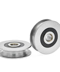Deep U Grooved Steel Wire Rope Pulley For Industry Equipment Gym Garage Door Opener Beefy Heavy Duty 50mm Outer Diameter 8mm Inner Diameter 8mm Groove 271 Kg Capacity Fits 3 12mm Rope Two Pack, two steel pulleys