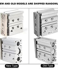 Comparison of new and old models of Three Rod Double Acting Air Cylinder Aluminum Alloy Pneumatic Cylinder With 20mm Bore and 20-100mm Stroke.