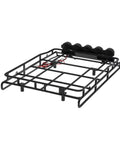 Premium Quality Heavy Duty Metal Roof Rack And Luggage Tray Kit For Twelfth Scale RC Whips with cab light upgrade and durable design.