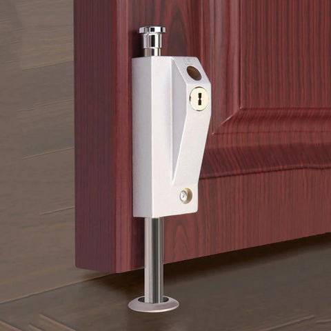 Alloy And Stainless Steel Patio Door Lock With Keyed Bolt Lock Easy Installation Sliding Glass Door Security Lock For Window And Patio Doors Anti Lift And Childproof Auxiliary Lock Durable Rust Resistant Construction Includes 2 Sets In Silver