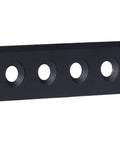 Heavy Duty Carbon Steel Barn Door Track Connector Plate For Sliding Doors, solid support, 8x2.7cm, with four screw holes.
