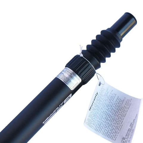 Close-up of 27.2mm Suspension Seatpost Shock Absorber for Road Bikes, showing black coil spring and warranty tag attached.