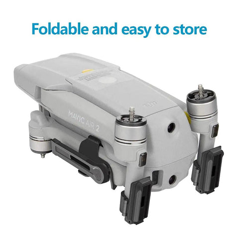 DJI Mavic Air 2 with Foldable Extension Landing Gear, gimbal safe takeoffs, ultra lightweight 19.5g, quick deploy extender legs.
