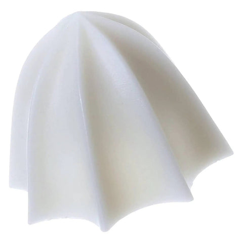 Exact-Fit Crown Replacement Part For Orange Equipment 001-081620, white plastic crown insert, close-up