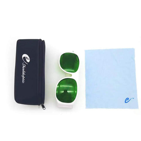 Professional Laser Safety Glasses For Semiconductor And Fiber Lasers 1350Nm 1550Nm 1610Nm Od4Plus Eye Shields with case and cleaning cloth.