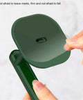 L Shape Wall Mount Coat Hooks Multi Purpose Heavy Duty No Drill Suction Hanger for Coats Hats and Keys showing green suction base.
