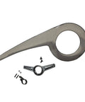 Universal Bike Chain Protector Guard For 32T-38T Sprockets shown with black finish and buckle, durable plastic shield and installation parts