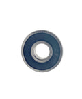 20-Pack 608-2RS sealed 8x22x7mm micro deep groove ball bearing front view with rubber shield for skateboards and 3D printers.