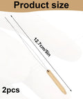 Fly Tying Bobbin Set With Stainless Steel Threader And Ergonomic Handle shown with 12.7 cm wire length for DIY flies.