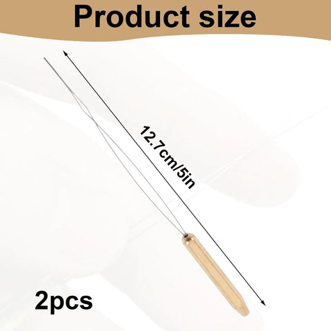 Fly Tying Bobbin Set With Stainless Steel Threader And Ergonomic Handle shown with 12.7 cm wire length for DIY flies.