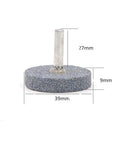80 Grit Mounted Stone Point Grinding Bits Set for Rotary Tools, wheel head, 6mm mandrel, 39mm diameter, 9mm thickness