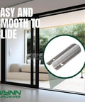 Stainless Steel Screw On Track Cover For Sliding Patio Glass Doors Replacement Hardware To Fix Damaged Door Tracks Six Foot Length Easy Snap On Fit To Quiet Rattle Protect Track Finish And Extend Door Life