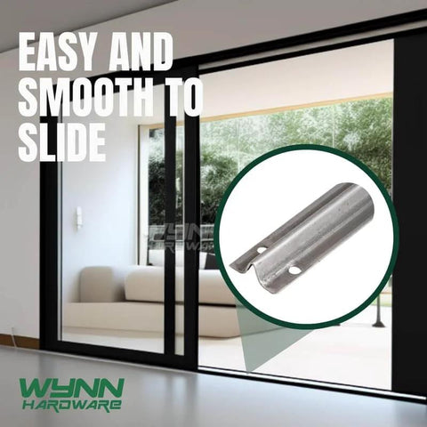 Stainless Steel Screw On Track Cover For Sliding Patio Glass Doors Replacement Hardware To Fix Damaged Door Tracks Six Foot Length Easy Snap On Fit To Quiet Rattle Protect Track Finish And Extend Door Life