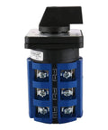 63A Momentary Rotary Cam Changeover Switch 660V 3 Pole 3 Position On Off On Universal Selector Switch With 12 Terminals, front view