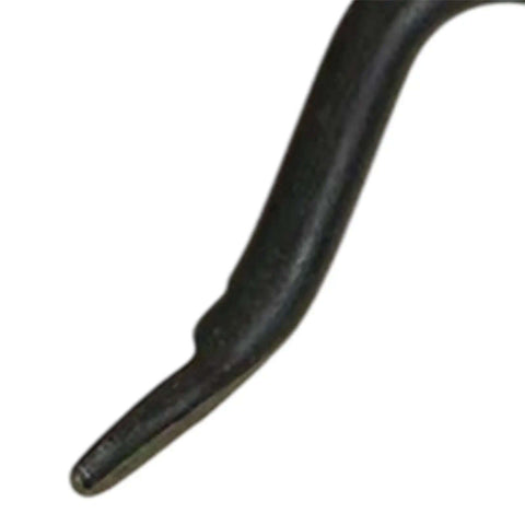 Close-up of the curved end of Heavy Duty Workbench Holdfast Clamp For Woodworking, Pro Grade Quick Release Metal Bench Dog Hole Clamp