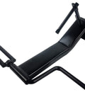 Cargo Tie Down Strap Winder Roll Up For Flatbed Trailers And Trucks Up To 4 Inches Wide, black steel, angled view