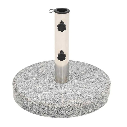 Granite Round Parasol Base, 44.1 Lb Umbrella Stand for Garden Patio Beach with sand-weighted stability for outdoor use.