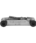 Grip US American National thread pitch gauge with MM/SAE markings; metal pocket tool with folded blades and locking ends