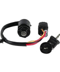 Tough As Nails Motorcycle Ignition Key Switch Lock Kit Works With 2009 To 2025 Models With Super Easy Install And Reliable Engine Start Control For Cruisers And ATVs Securing Your Ride And Running Smooth Without Issues Ever Again Now. black ignition switch kit with key and wires for motorcycle engine start