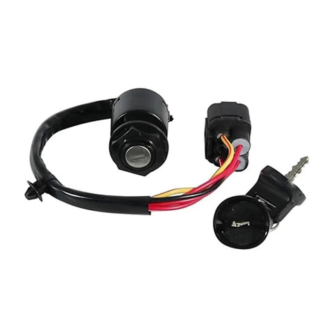 Tough As Nails Motorcycle Ignition Key Switch Lock Kit Works With 2009 To 2025 Models With Super Easy Install And Reliable Engine Start Control For Cruisers And ATVs Securing Your Ride And Running Smooth Without Issues Ever Again Now. black ignition switch kit with key and wires for motorcycle engine start