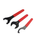 Heavy Duty Er25 Collet Chuck Key Wrench For Cnc Machining Centers And Milling Routers Durable Steel Build set of 3 tools with red handles.