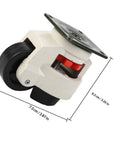 Heavy Duty Adjustable Swivel Leveling Caster Set For Workbenches And Machinery Side Mount Wheels Beefy Rugged Industrial Furniture Transport Casters 60mm Flat Base 4 Pack, 60mm nylon wheel, 7.3 x 5.8 x 8.3 cm