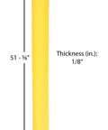 Hecka Sturdy Low Density Polyethylene Bollard Post Cover, 52x5 inches, bright yellow, thick 1/8 inch for indoor outdoor use.