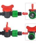 10 Pack Drip Irrigation Switch Valves Kit For 16 To 17 mm Drip Tape Tubing Universal Quick Connect Couplings And Fittings