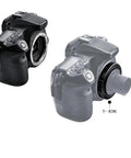 No Nonsense M42 Telescope Camera Adapter For Canon APSC SLRs Heavy Duty Alloy T Ring attached and detached view