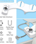 Packaging and contents of Bidet Toilet Seat Attachment With Fresh Water Sprayer, Easy No Tool Install, Universal Fit