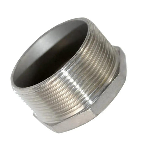 Two Inch Male To One Inch Female NPT Thread Reducer Bushing Pipe Fitting Adapter Beefy Stainless Steel 304 Max PSI 150 At 70 Degrees F For Tight Seals And Durable Use, stainless steel 304 reducer bushing